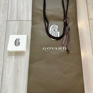 Goyard Brown Shopping Bag with Ribbon, extra long (20”x10”x2”)